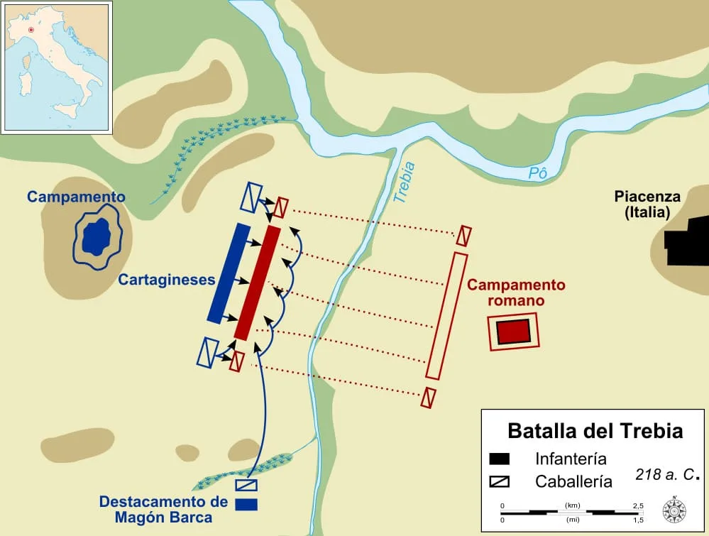 quien gano la batalla de trebia