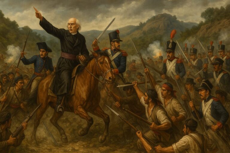representación de la batalla del monte de las cruces