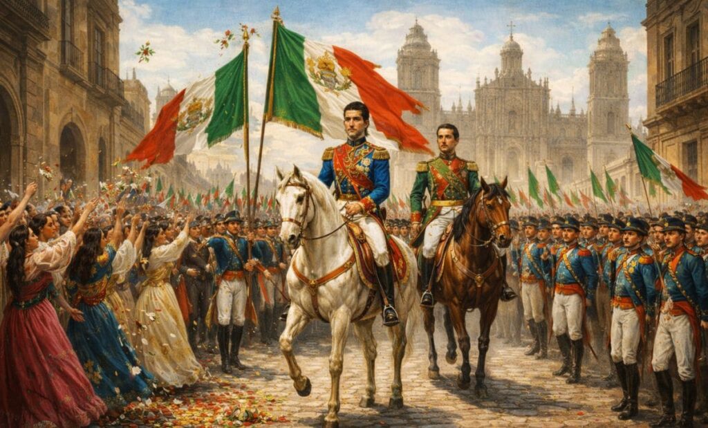 ejercito trigarante entrando en cdmx