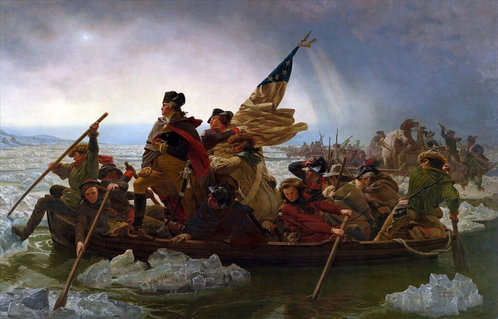 george washington cruzando el rio delaware